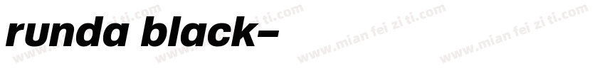 runda black字体转换